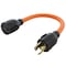 Ac Works Adapter Cord, STW, L6-30R, L14-30P, 1.5 ft., Orange L1430L630-018 - alternate 1
